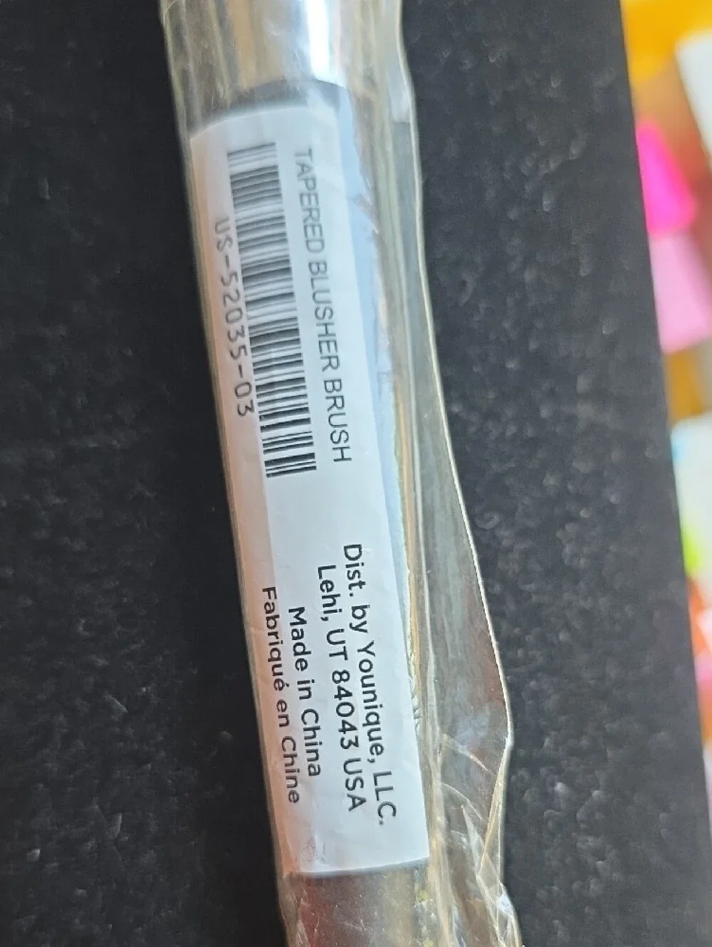 Younique Brown Bristle Eyeshadow Brush with Black Handle